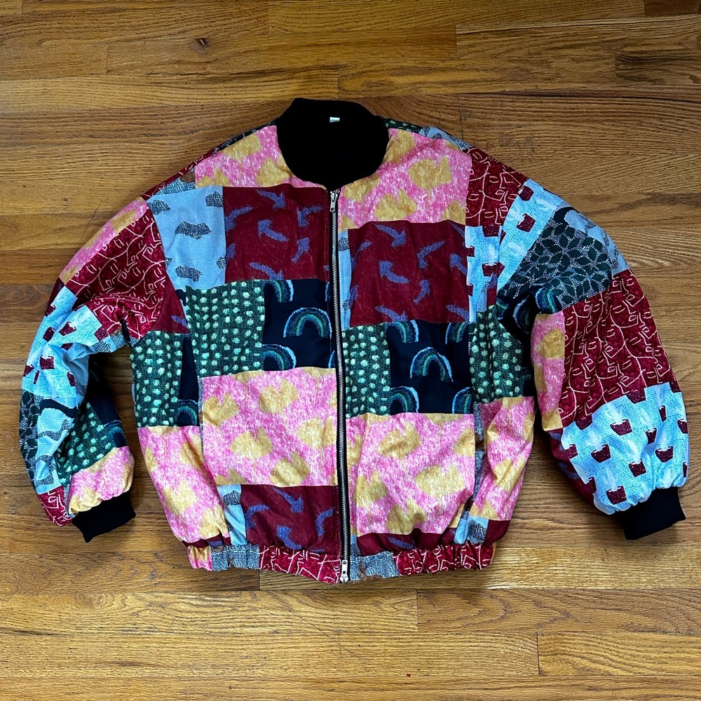WINSUNNY Printed Cotton bomber Jacket Casual Streetwear Farm Rio vibes size S